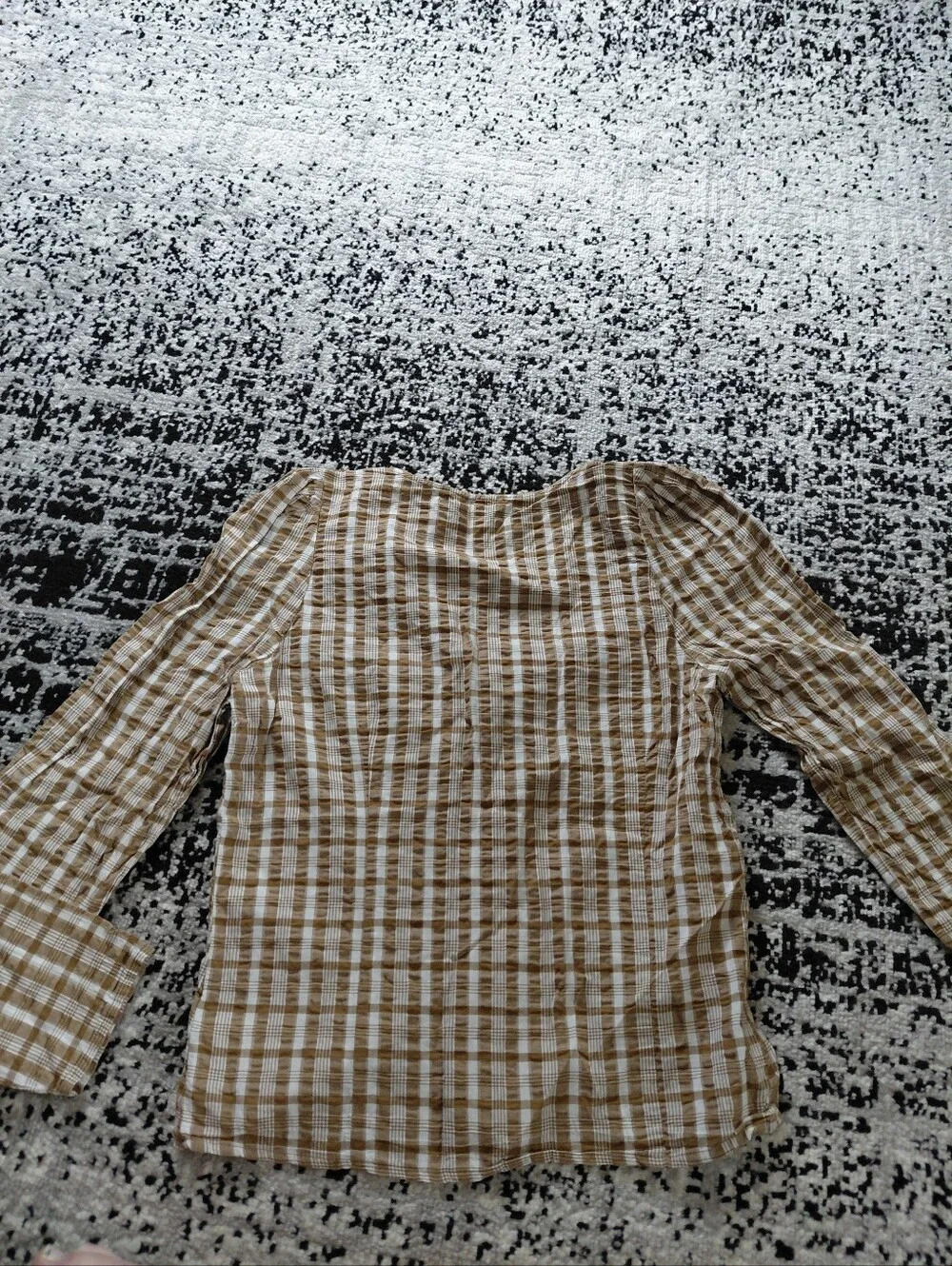 Madewell Westover Top Weathered Olive Plaid Puff Sleeve Cottagecore Blouse Sz 6